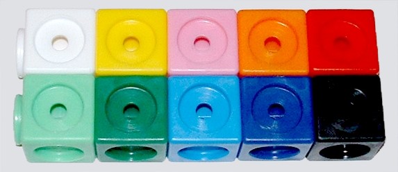 Die 10 Farben der Dick-Steckwürfel